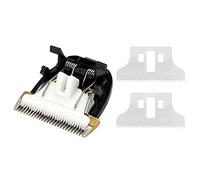 Kznifmk 2 Pcs Ceramic Cutter Blade Replacement Electric Hair Clipper Trimmer, Black & White