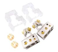 Kznifmk 2 Pcs Positive Negative Battery with 2 Covers Shims /2/4/8/10 Gauge Car Modified Battery Car Battery Terminal Connectors