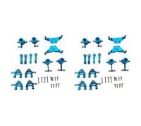 Kznifmk 2 Set Metal Upgraded Parts Steering Cup Swing Arm Plate Set for P929 P939 K969 K979 K989 K999,Blue