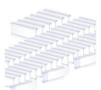 Kznifmk 200 Pieces Wire Shelf Label Holders Set Plastic Label Shelf Clips with 200Pcs White Card Kit (2.95Inch X1.18 Inch)
