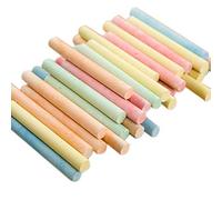 Kznifmk 200Pcs Mixed Colour & White Chalk Sticks Pack Kids Playground School Art Learning