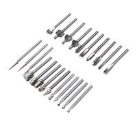 Kznifmk 23 Pieces Wood Carving Tool Engraving Drill Accessories Set,10 Carbide Engraving Bits,10 Wood Router Bits,Rotary Tools