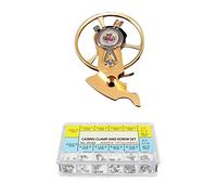 Kznifmk 241 Pcs Watch Repair Tool: 1 Pcs Watch Mechanical Movement Winding Clockwork Mechanics & 240 Pcs Watch Casing Clamp Adapter Movement Repair Adapter Securing Screw Washer