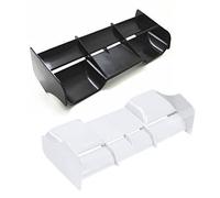 Kznifmk 2Pcs 1:8 RC Cars RC Plastic Nylon Tail Wing for 1/8 Scale Nitro BuggyTruck Remote - Black & White