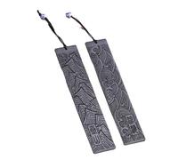 Kznifmk 2pcs Elegant Chinese Mahogany Carved Bookmarks, Retro Chinese Sandalwood Beautifully Carved Bookmarks