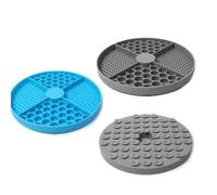 Kznifmk 2pcs Pet Supplies Silicone Licking Mat Cat Slow Feeder with Suction Cup Slow Feeding Pad Dog Licking Pad
