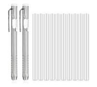 Kznifmk 2Pcs Retractable Mechanical Eraser Pen for Artists Drawing Drafting Painting for School Home Office Supplies