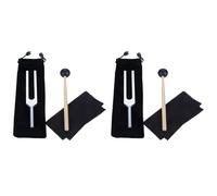 Kznifmk 2X 528 Hz Tuning Fork, Silver Tuning Forks 528 Hz for Musical Instrument, Meditation, Relaxation