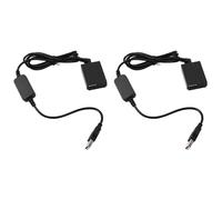 Kznifmk 2X 5V 2A ACKE12 -E12 USB Power Cord Adapter + LP-E12 -E12 DC Coupler for M M2 M10 M50 Digital Camera