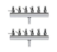 Kznifmk 2X 6 Way Air Splitter Valve Aquarium Fish Tank Air Pump Flow Splitter Distributor Pump Valve