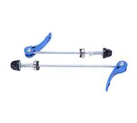 Kznifmk 2x bicycle quick release axle clamping lever safety set Blue
