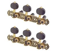 Kznifmk 2X Guitar Machine Heads Classic Guitar String Tuning Pegs Key Gold Tuners Keys Part Parts Accessories