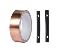 Kznifmk 2x Guitar String Tree Guides String Retainer Bar Black & 1Pc 30mm X10M Copper Foil Tape Adhesive Shielding