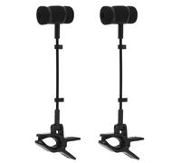 Kznifmk 2X Instrument Condenser Microphone Clip for Flute Clarinet Piccolo Oboe Universal Stand Brackets Mic Rack Mount