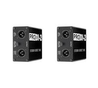 Kznifmk 2X ProDI-2 Passive Stereo Direct Box Audio DI Box Direct Injection Box Low Noise Guitar DI 2 Channel