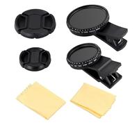 Kznifmk 37mm 52mm Phone Lens Filter with Clip for Smartphone Universal ND2-400 Variable Filter for Mobile Phone Camera Lens