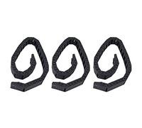Kznifmk 3X 18mm x 37mm Black Flexible Semi Enclosed Cable Drag Chain 1M 39.4Inch