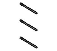 Kznifmk 3X for 3 Soft Silicone Strap Replacement Wrist Watch Band+Tool Kits Black