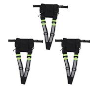 Kznifmk 3X Radios Pocket Radio Chest Harness Chest Front Pack Pouch for 2 Way Radio Walkie Talkie for UV-5R Black+Green