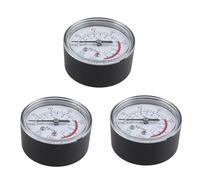 Kznifmk 3X Round 0-180 Psi 13mm 1/4BSP Diameter Dial Comparator Air Manometer, Black
