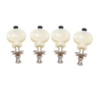 Kznifmk 4 pieces of white plastic handle ukulele string machine heads