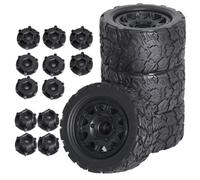 Kznifmk 4Pcs 110Mm 1/10 -Stunt Truck Tire 12Mm and 14Mm Hex for//KRATON/Outcast/A