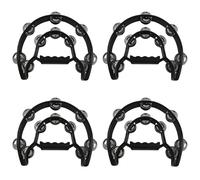 Kznifmk 4X Compact Double Half Moon Music Tambourine Percussion Tamborine Drum