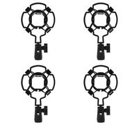 Kznifmk 4X Professional Condenser Microphone Mic Shock Mount Holder Studio Recording Bracket for Large Diaphram Mic Clip