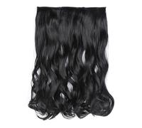 Kznifmk 55cm Thickened Three-Piece Wig Set Large Wavy Long Curly Wig High Temperature Hair Wire Wig Natural Black Long Wavy Roll