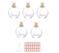 Kznifmk 5Pcs 50ML Bottle Small Cosmetic Atomizer Perfume Bottles Atomizing Container Glass Bottles for Travel Easy Install