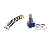 Kznifmk 5Pcs Violin Tail Gut Tail Cord Gut Cord Nylon with Guitar Effects 3PDT 9-Pin Latching Stomp Pedal Footswitch Blue