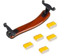 Kznifmk 5PCS White Bow Rosin Greek Pitch Friction-Increasing Rosin with 1/4 1/2 Full Size Maple Wood Violin Shoulder Rest