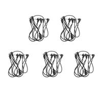 Kznifmk 5X 6 Ways Electrode Daisy Chain Harness Cable Copper Wire for Guitar Effects Power Supply Adapter Splitter Black