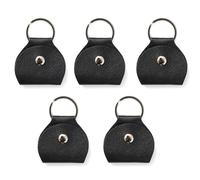 Kznifmk 5X Guitar Pick Holder Keychain, Guitar Pick Holder Bag, Plectrum Key Fob Cases Bag, for Guitar Players Black