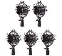 Kznifmk 5X Universal 3KG Bearable Load Mic Microphone Shock Mount Clip Holder Stand Radio Studio Sound Recording Bracket Black