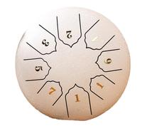 Kznifmk 6-Inch 8-Tone Sound Rain Drum Outdoor Rain Drum Percussion Instrument Yoga Exclusive White