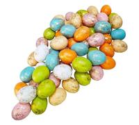 Kznifmk 60 Pcs 6 Colors Foam Easter Eggs Pastel Easter Eggs Decorations Gold Easter Eggs Decorative Gold Speckled Eggs Easy to Use 4 X 6cm