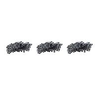 Kznifmk 600 Pcs Black 5mm Silicone Lined Micro-Ring Links Beads Linkies for I Stick Hair Extension Installation and Feathers