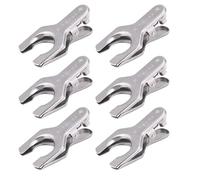 Kznifmk 6PCS Lab Clamp, Stainless Steel Pinch Clamp Beaker Holder Flask Clamp Metal Lab Clamp Spherical Joint Clamp Model 28