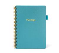 Kznifmk Agendas Planner Meeting Record Book Business Meeting Office Notebook Student Meeting Notebook Blue