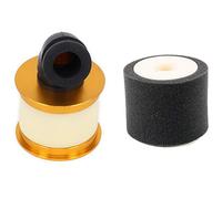 Kznifmk Air Filter Sponge Open Alloy Aluminum 04104 for 1/10 RC Hobby Model Nitro Car,Gold & for 1/5 Baja Air Filter Foam