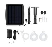 Kznifmk Aquarium Air Pump Oxygenator, 2.5W Solar Air Pump 3 Mode&No Noise Solar Aerator for Pond Stock Tank Fishing Hydroponics, Easy to Use Fine Workmanship