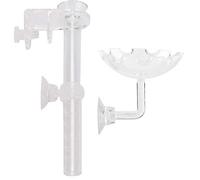 Kznifmk Aquarium Feeding Tube Fish Bowl Cups Shrimp Feeding Dish Tube Clear Fish Bowls with Suction Cups 35cm