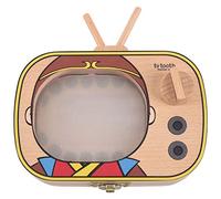 Kznifmk Baby Tooth Keepsake Box Wooden Teeth Box Tv Shaped Tooth Keepsake Box Teeth Storage Keepsakes Announcements Collecting Gift,B