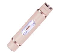 Kznifmk Bikini Trimmer for Women Painless Ladies Hair Removal 2 in 1 Wet & Dry Lady Shaver Pink