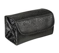 Kznifmk Black Portable Foldable Toiletry Bag Bellows Storage Makeup Travel