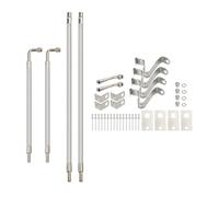 Kznifmk Dually Valve Stem Extenders Kit, Braided Valve Stem Extension Fits 16inch to 19-1/2inch Dual Wheels Tire Valve Extension