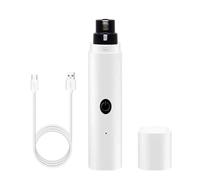 Kznifmk Electric Dog Nail Clippers for Dog Nail Grinders Rechargeable USB Charging LED Light Pet Quiet Cat Paws Nail,White