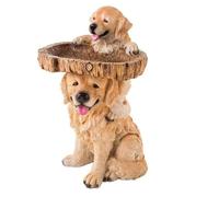 Kznifmk Fashionable and Cute Resin Water Basin, Resin Outdoor Bird Feeder Birdbath, Garden Courtyard Outdoor Decoration A