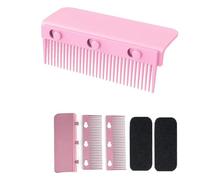 Kznifmk Flat Iron Comb Attachment Clip On, Grip Comb for Flat Iron, Flat Iron Hair Straightener Comb, for Flat Iron Pink